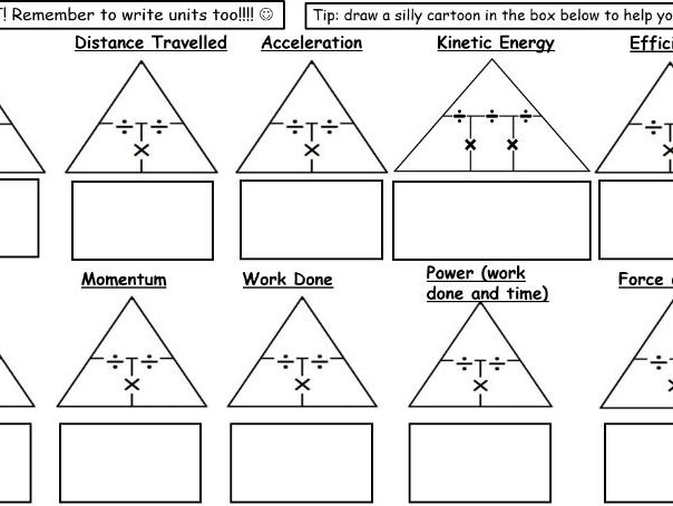 Formula Triangles for OCR Gateway Science | Teaching Resources