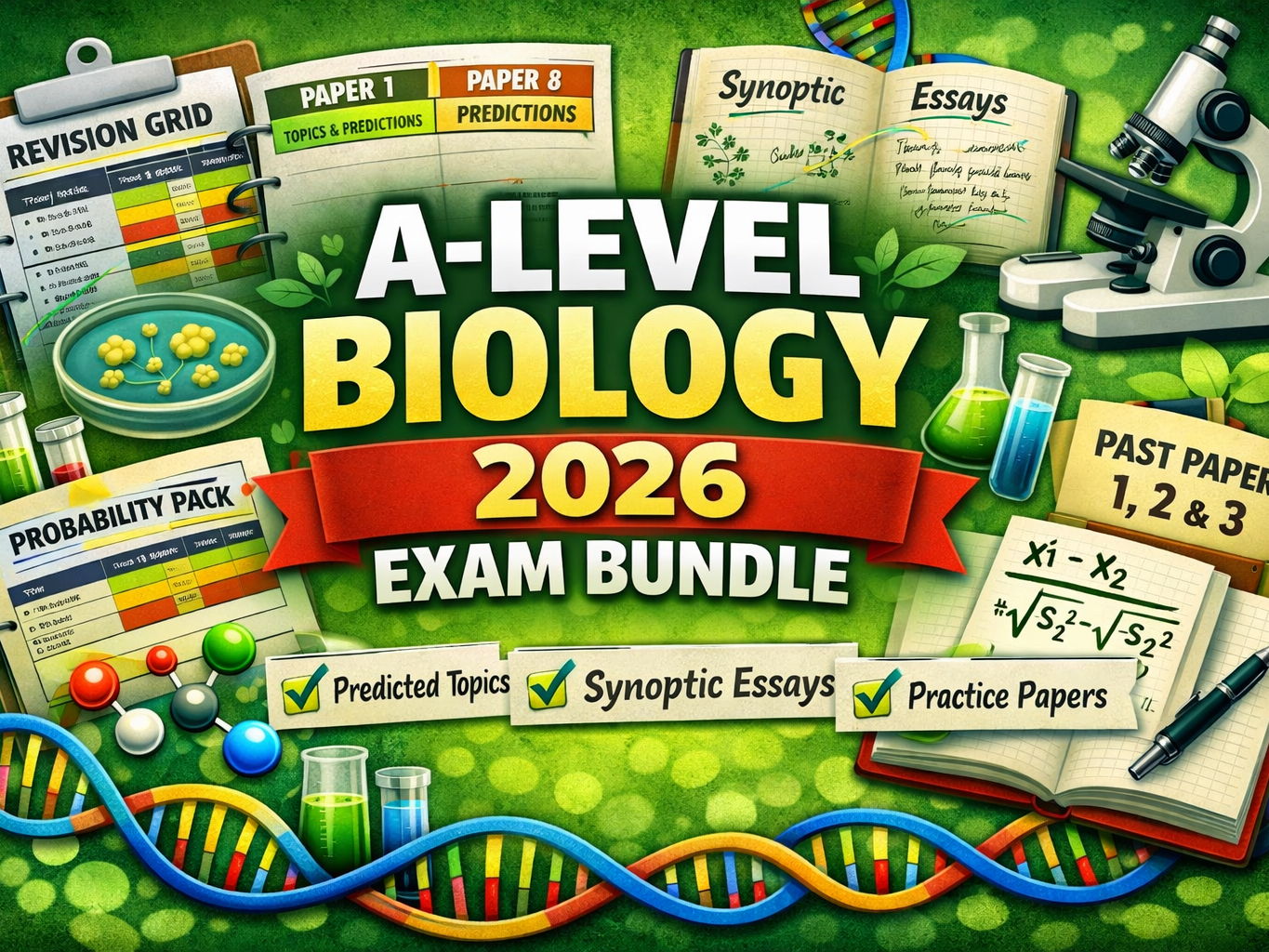 A‑Level Biology 2026 Complete Exam Bundle