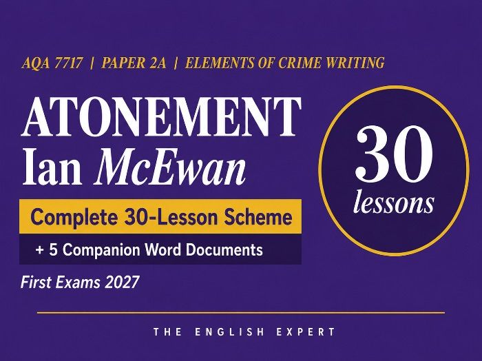 Atonement by Ian McEwan SoW AQA A-Level English Literature B (7717) | Elements of Crime Writing |