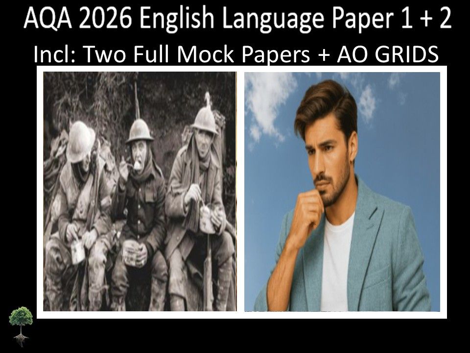 AQA 2026 English Language Paper 1 + 2 Mocks | AO GRIDS