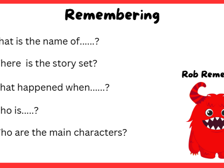 Blooms Taxonomy - question example cards