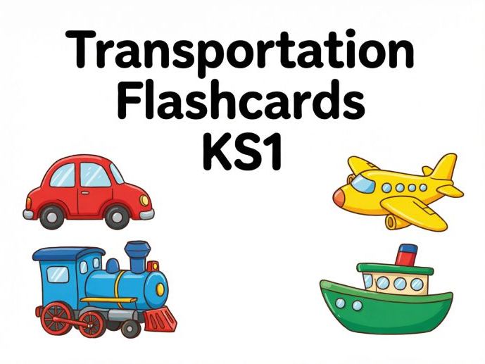 Transportation Flashcards KS1 | 30 Vehicle Cards Ages 3-8 | Printable