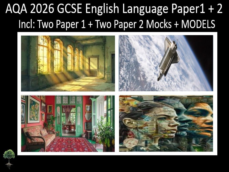 Four AQA 2026 GCSE English Language Paper 1 + 2 Mocks | Models