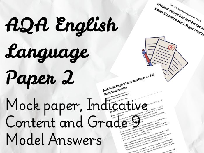 AQA GCSE English Language Paper 2 – Full Original Mock Examination (Series 2)