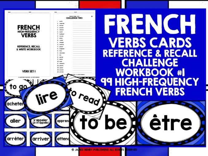 FRENCH VERBS CARDS 1 Teaching Resources
