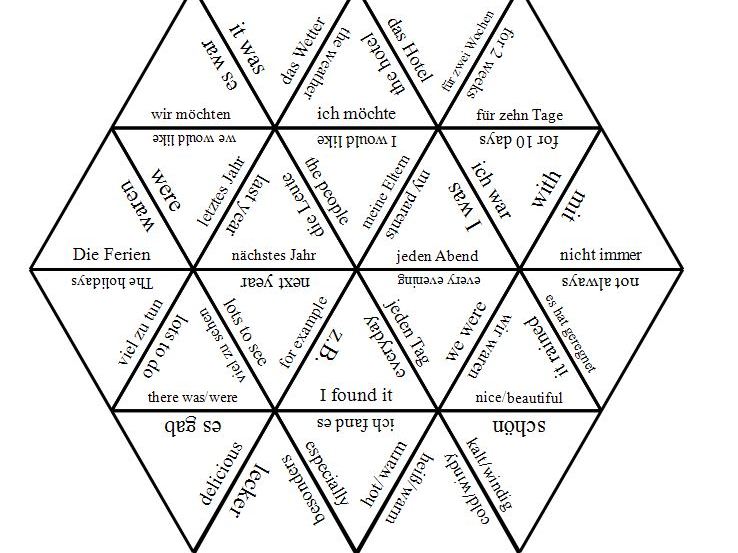 Tarsia - German - Holidays (past tense)