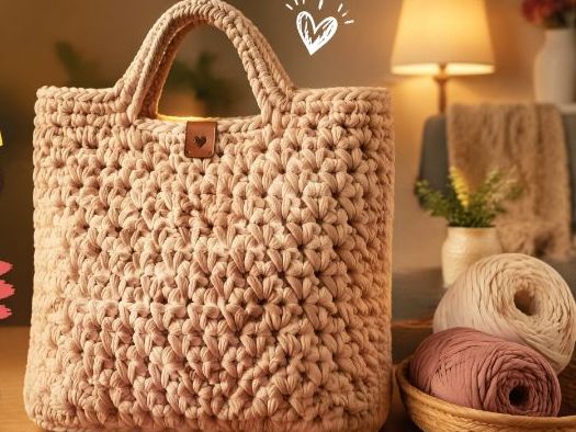 Easy Hygge Crochet Tote Bag With TShirt