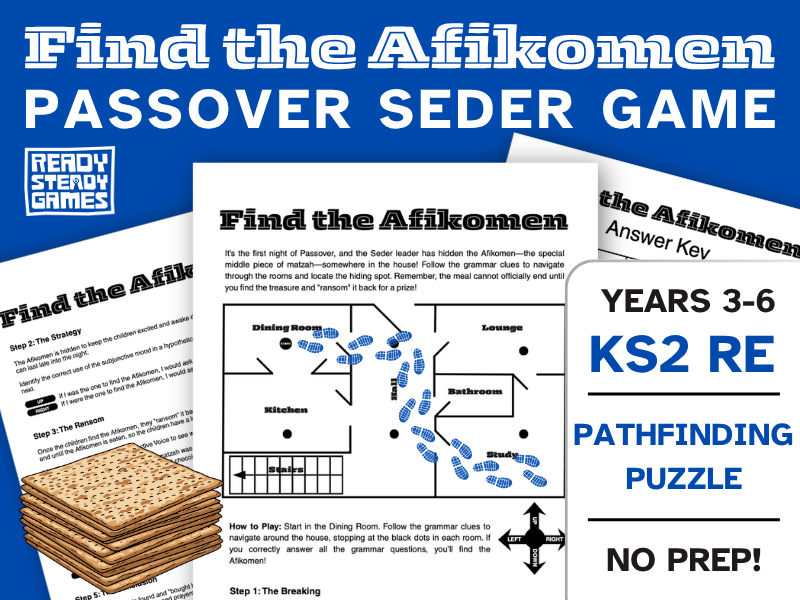 Passover RE Logic Puzzle | KS2 Year 3–Year 6 | Find the Afikomen Pathfinder