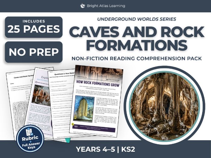 Caves Reading Comprehension | KS2 Years 4 & 5