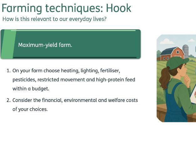 Lesson Biology GCSE AQA (8461) 4.7.5.2 Farming techniques