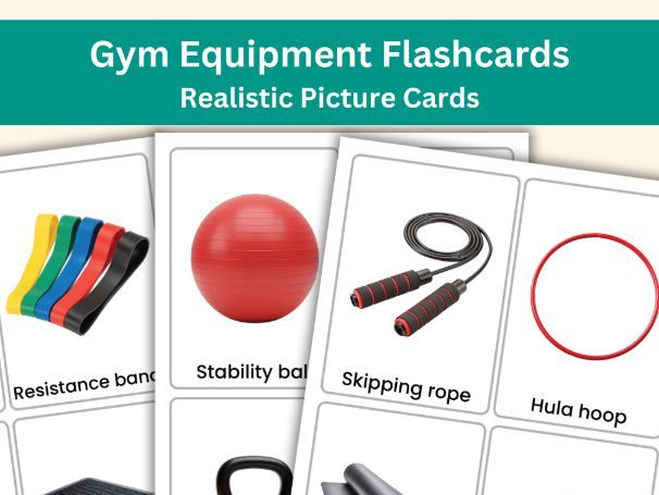 Gym Equipment Flashcards – Fitness Vocabulary Cards
