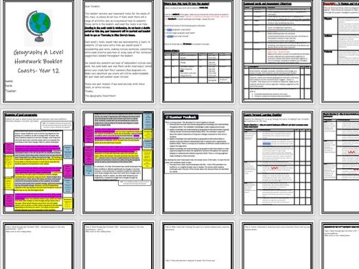 A Level Excel Coasts Homework Booklet
