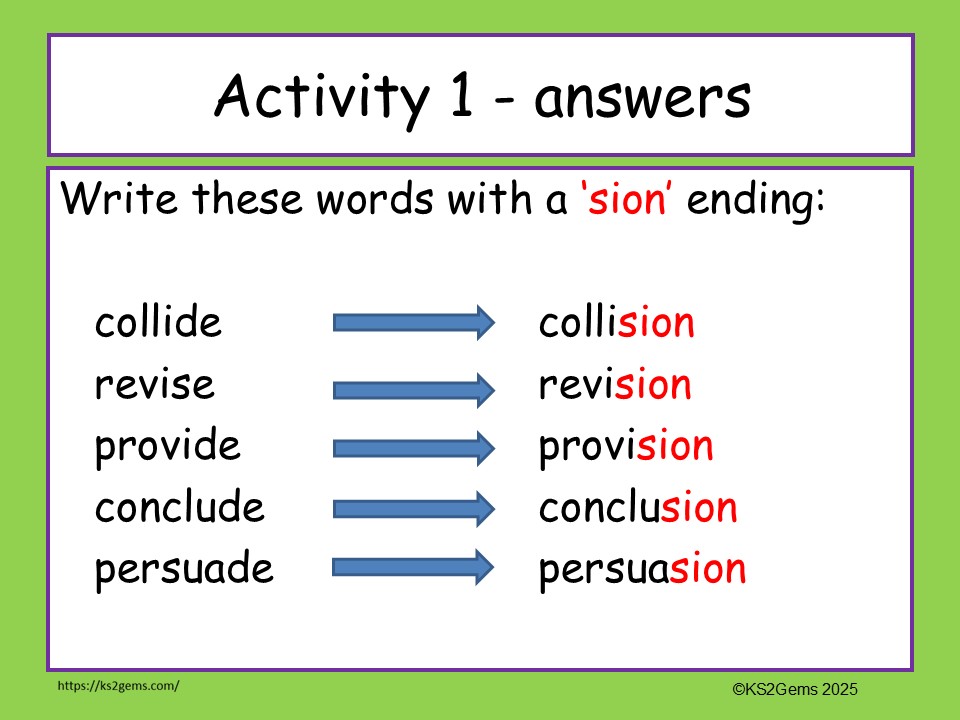 Y4 Add suffix sion Pack