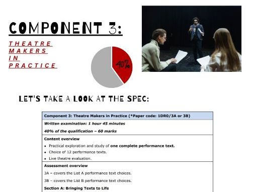 Pearson Edexcel - GCSE Drama Component 3: 4 & 6 Marker