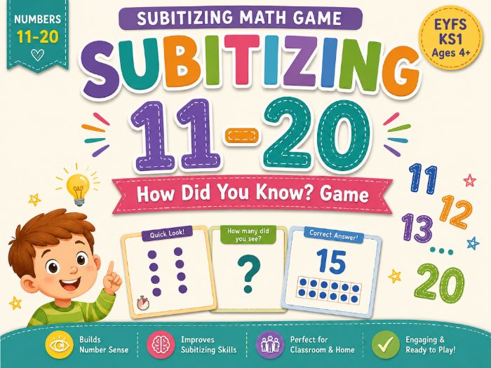 Subitizing 11-20: Math Warm UP Routine