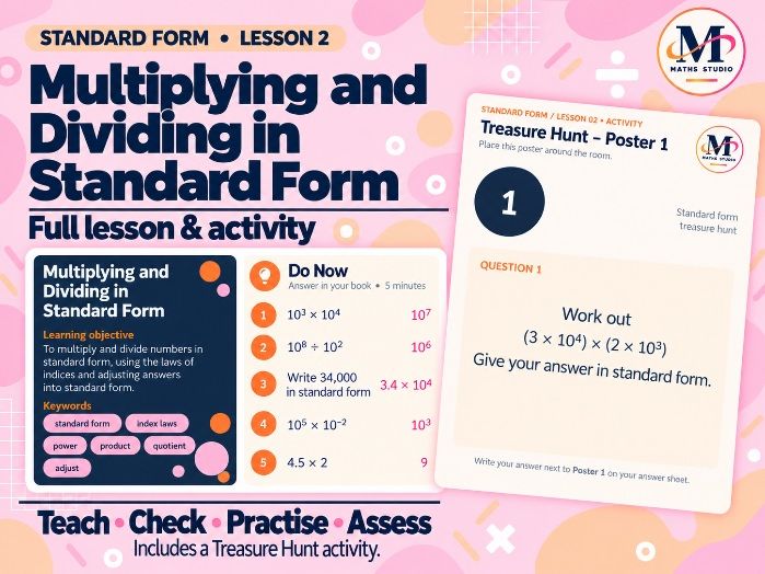 Multiplying & Dividing Standard Form | Lesson & Activity