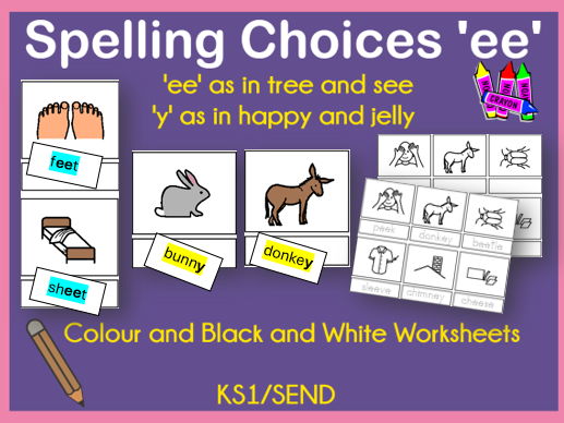 Spelling Choices of 'ee' Worksheets