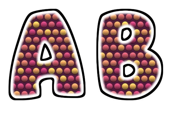 Sequin Shimmer Glow Bubble Letters | Bulletin Board Letters | Classroom Display Pack