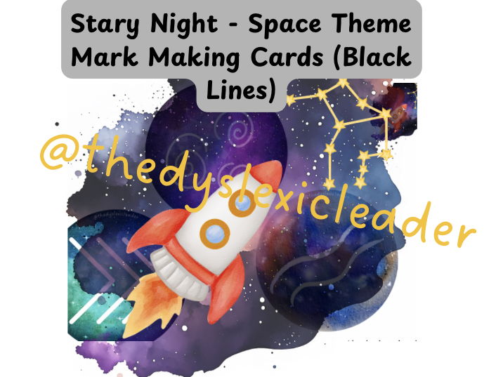 Stary Night Mark Making Disks - Black Lines