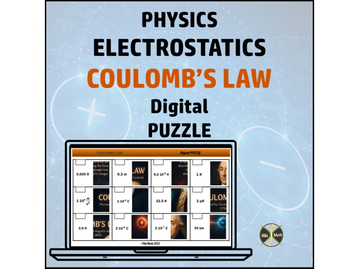 Physics Electrostatics:Coulomb's Law-Digital Puzzle+Typed Solutions
