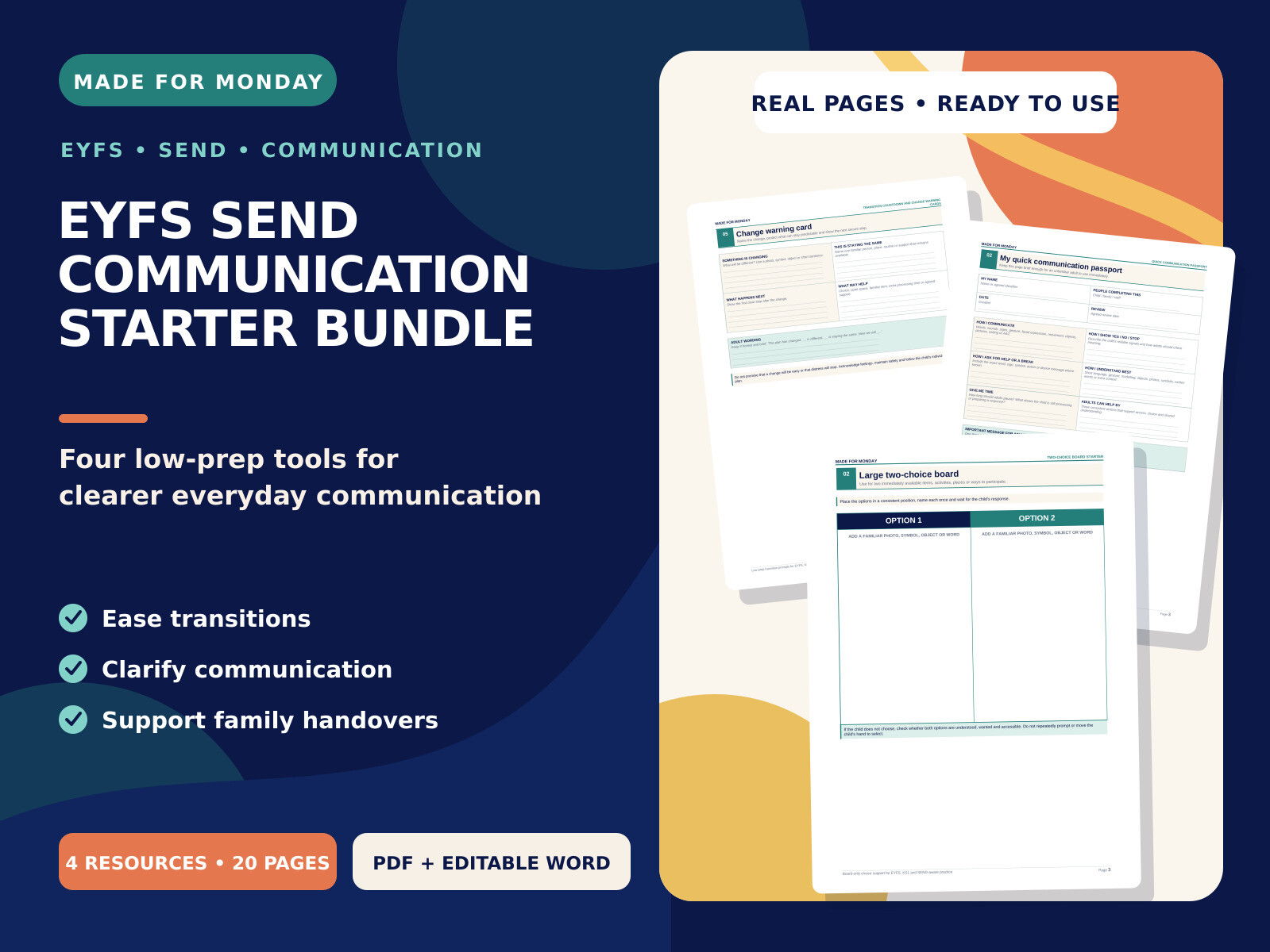 EYFS SEND Communication Starter Bundle