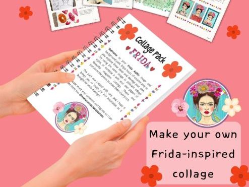 Frida Kahlo Collage Pack | Printable Art | Colour, Cut & Collage Activity | Mixed Media Resource
