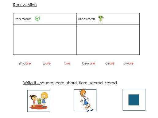 Phonics - are sound worksheets - Resource bundle