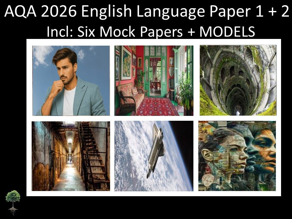 Six AQA 2026 GCSE English Language Paper 1 + 2 Mocks | Models