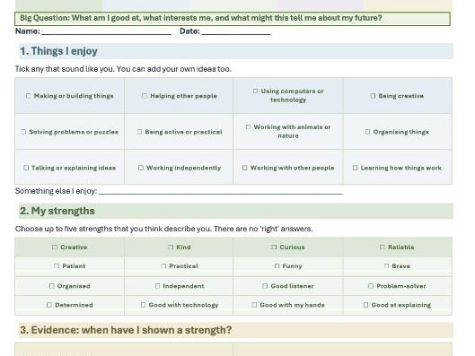 Futures Ready Year 7 Worksheets & Teacher Guidance