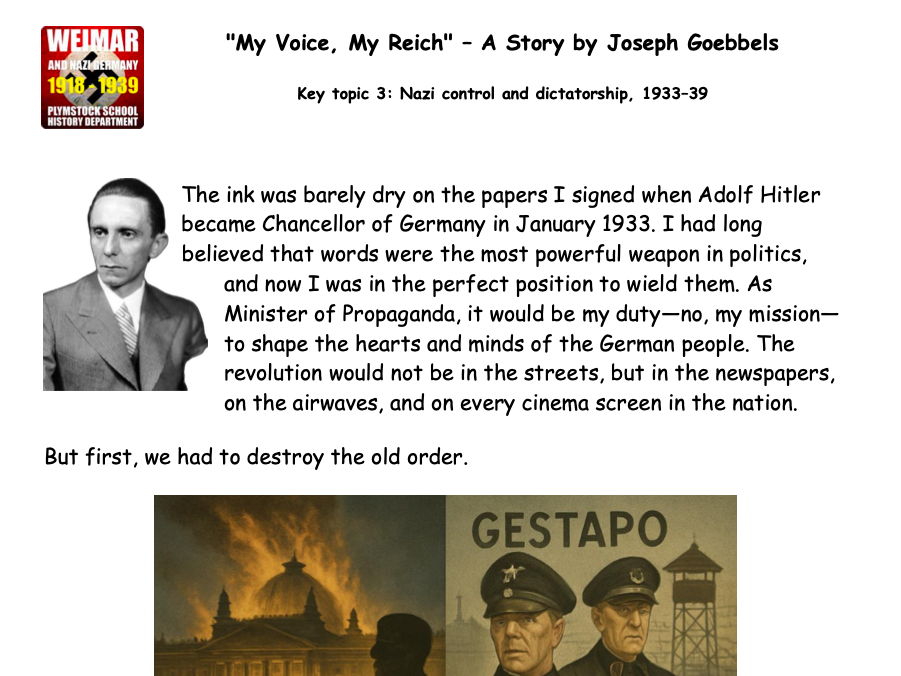 Edexcel GCSE Weimar and Nazi Germany - Story Pt3