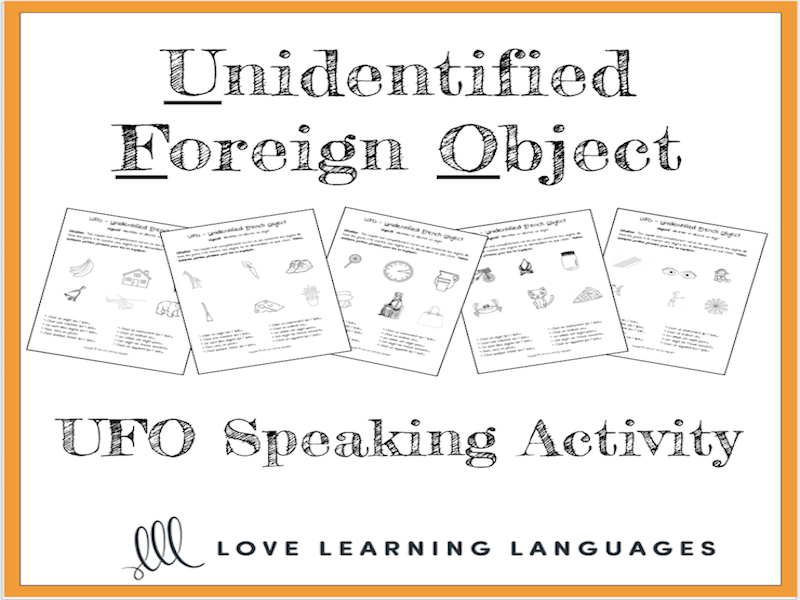 Unidentified foreign object paired speaking activity for language classrooms