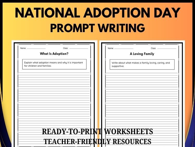 Classroom Math Profile National Adoption Month Math, Reading & Writing Bundle | Teaching Resources