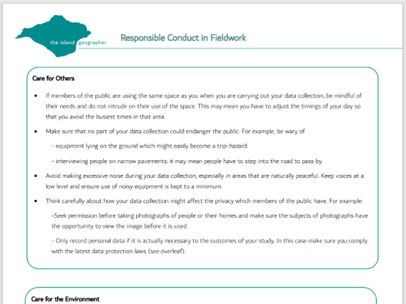 Responsible Conduct in Fieldwork