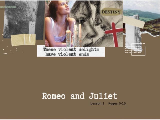 Romeo and Juliet Scheme of Work