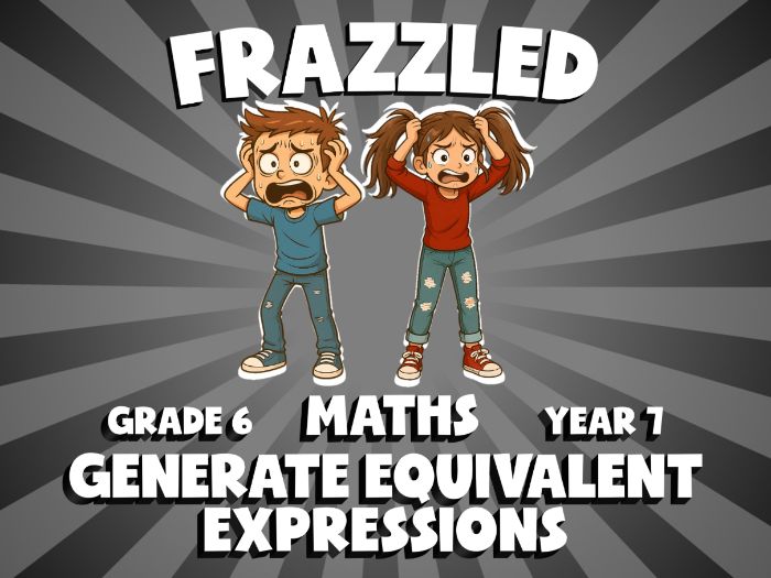 Generate Equivalent Expressions FRAZZLED Maths Game | No-Prep Year 7 Review Activity