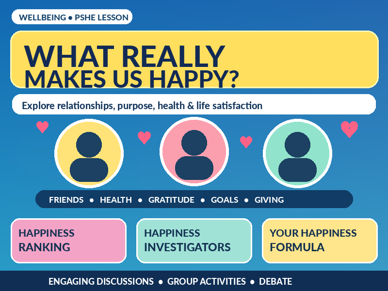 What Really Makes Us Happy? Happiness, Wellbeing & Positive Psychology PSHE Lesson