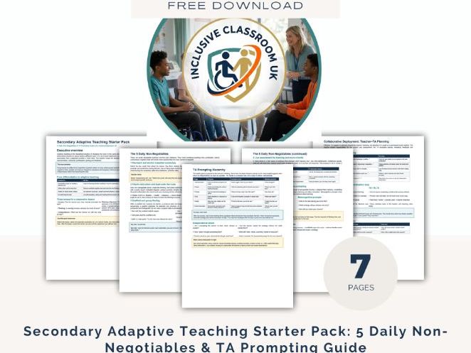 Secondary Adaptive Teaching Starter Pack