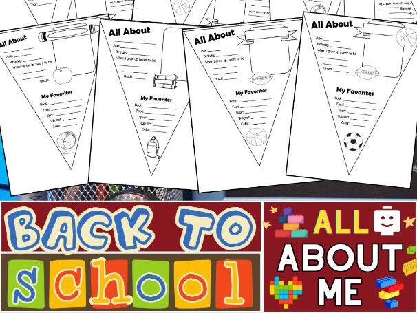 All About Me Worksheet Poster | First Day - Week Of Back To School Activities