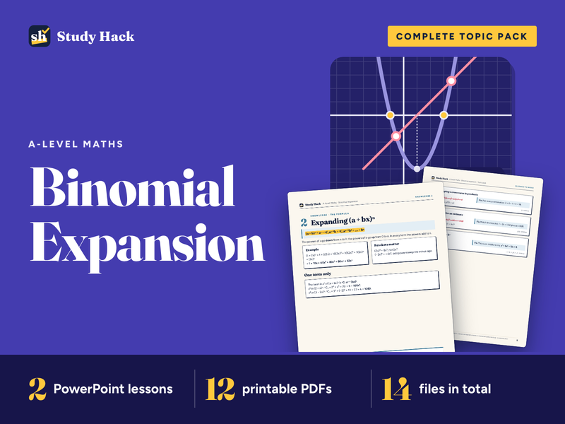 A-level Maths Binomial Expansion (Year 1/AS) Topic Pack