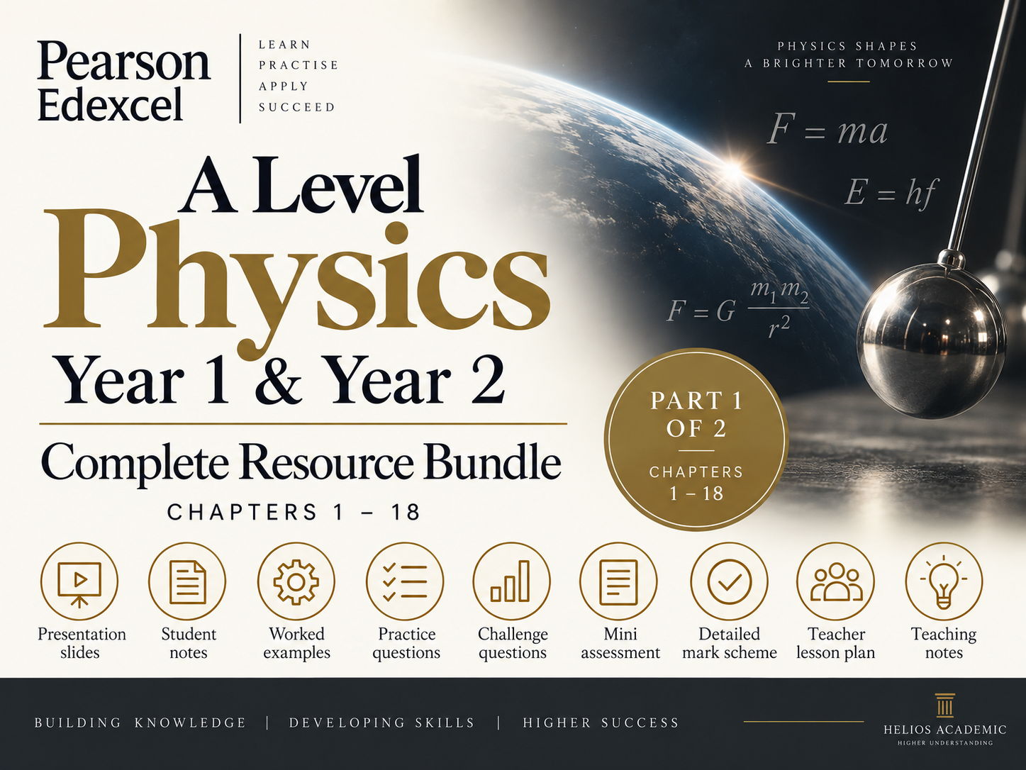 Full Pearson Edexcel Physics (Year 1 & Year 2) A Level Resource Bundle | Chapters 1–18 (Part 1 of 2)
