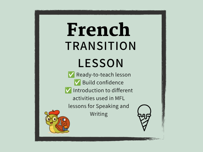 FRENCH Transition lesson - Tu voudrais une glace ?
