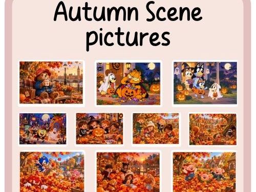Autumn theme- character picture prompts
