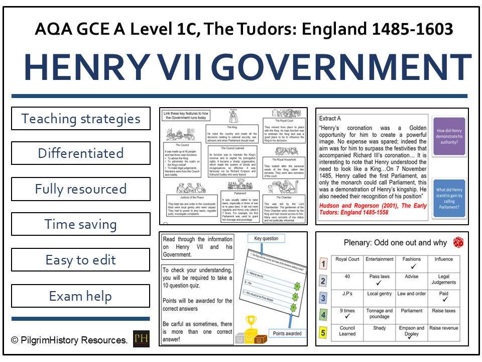 Henry VII Government and Administration: Structure, Control and Efficiency | AQA A Level History