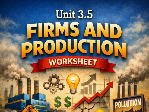 Unit 3.5: Firms and Production Worksheet