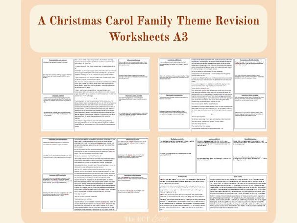 A Christmas Carol Family Theme Revision Worksheet – GCSE English Literature