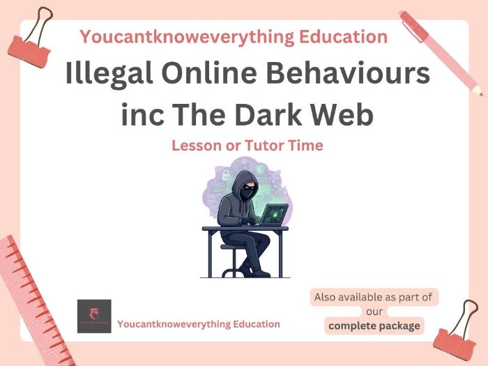 Illegal online behaviours including The Dark Web