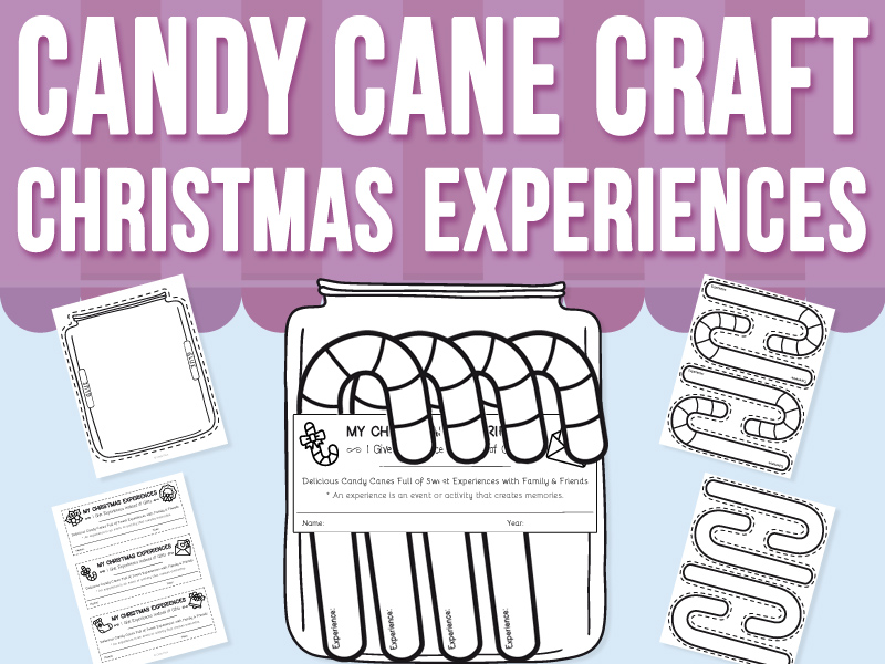 Christmas Candy Cane Craft and Writing My Holiday Experiences SEL Activity