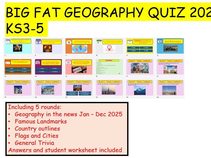 Big Fat Geography Quiz 2025