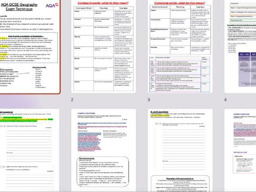 AQA GCSE Geography Exam technique booklet