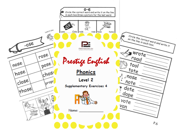 Phonics Book – Level 2 (Book 2) – Supplementary Exercises 4 ( Jolly Phonics )